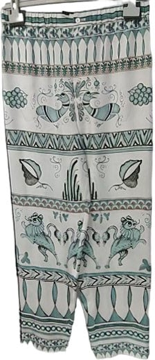 Fabiana Filippi Artistic Trousers With Unique Print Grijs