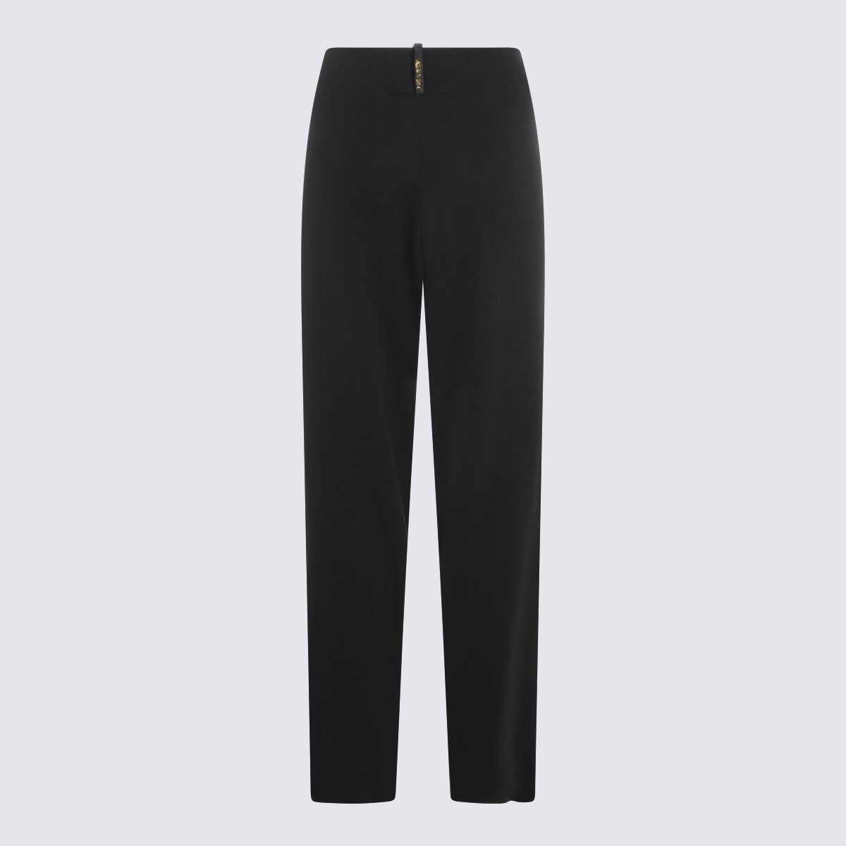 Fabiana Filippi Straight-Leg Trousers With High Waistband And Refined Detail Zwart