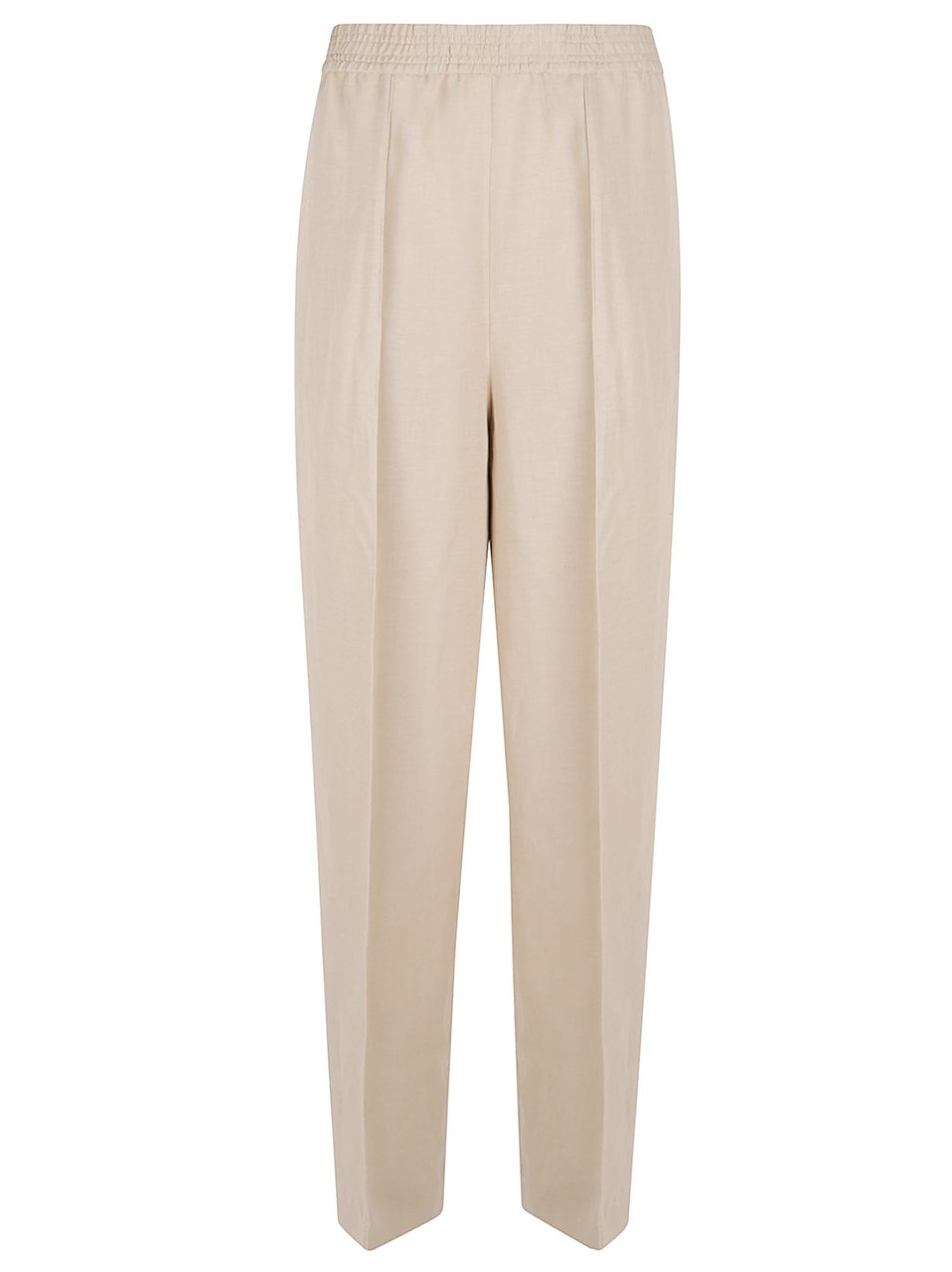 Fabiana Filippi Relaxed Fit Lightweight Trousers with Elegant Pleats Grijs