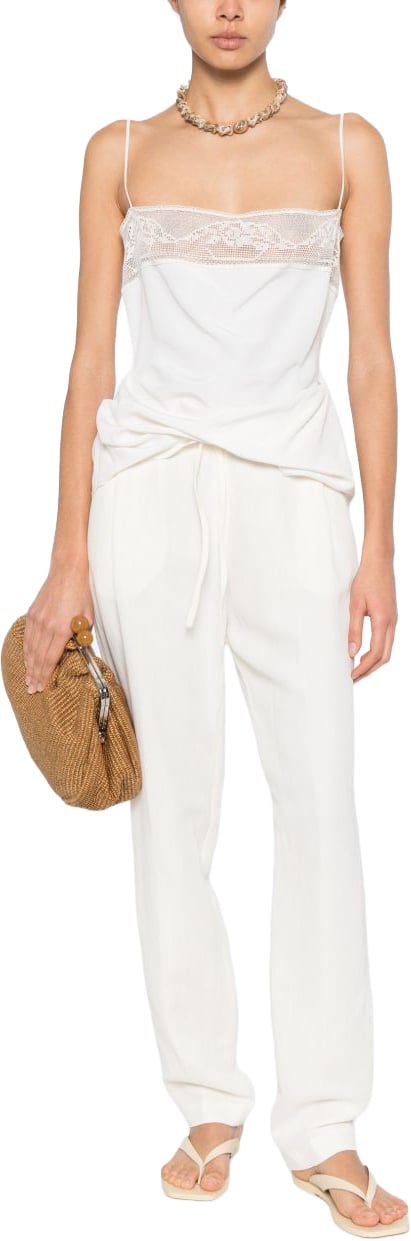 Fabiana Filippi Trousers Bianco Wit