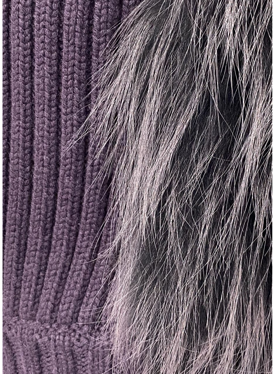 Fabiana Filippi Fabiana Filippi Fox Fur Knitted Vest Jacket Rood