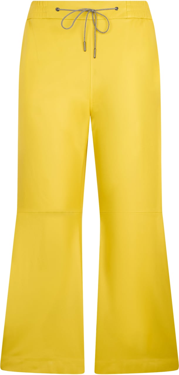 Fabiana Filippi Yellow high-waisted pants, casual and versatile. Geel