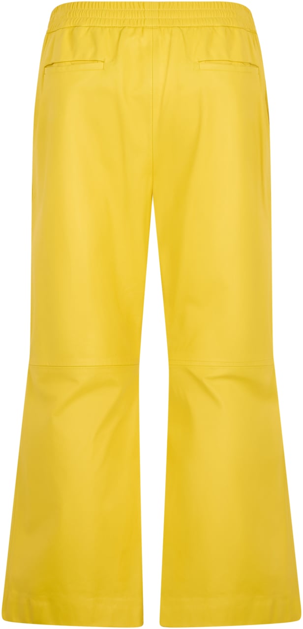 Fabiana Filippi Yellow high-waisted pants, casual and versatile. Geel