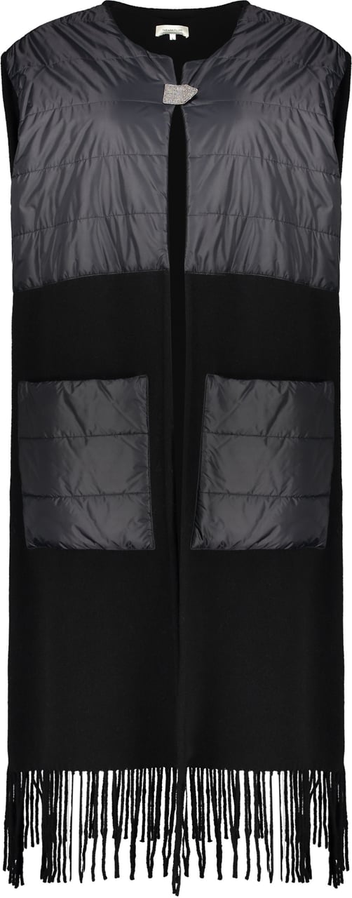 Fabiana Filippi Padded vest in wool blend Zwart