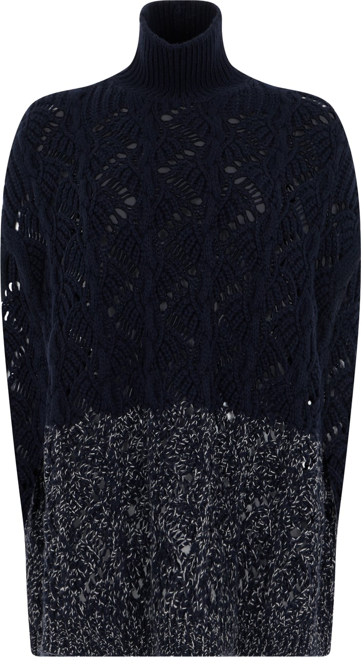 Fabiana Filippi Sweater with high collar Blauw