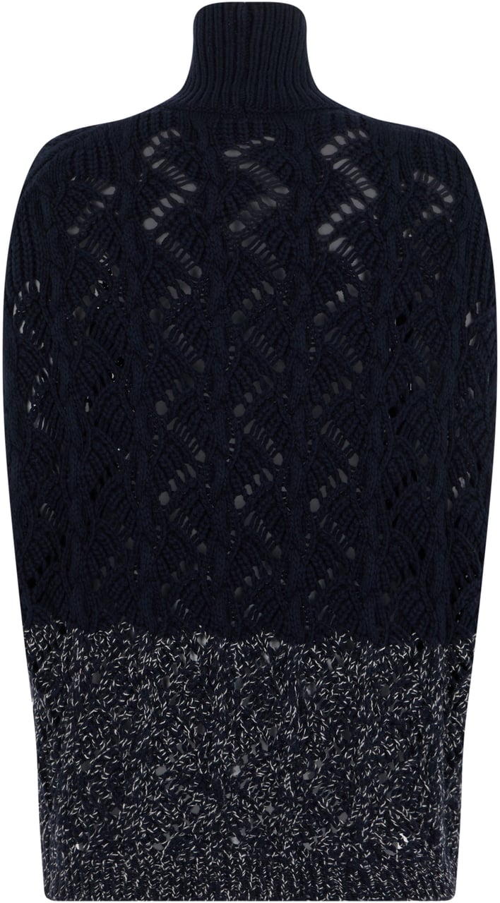 Fabiana Filippi Sweater with high collar Blauw