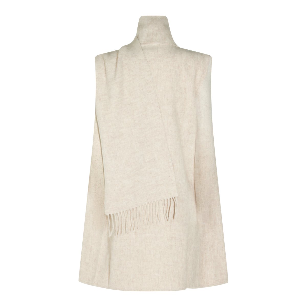 Fabiana Filippi Sand wool blend cape Neutraal