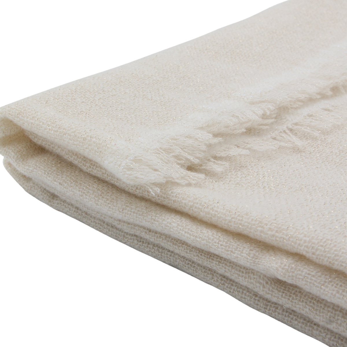 Fabiana Filippi Finely Woven Fringe Scarf with Subtle Texture Grijs