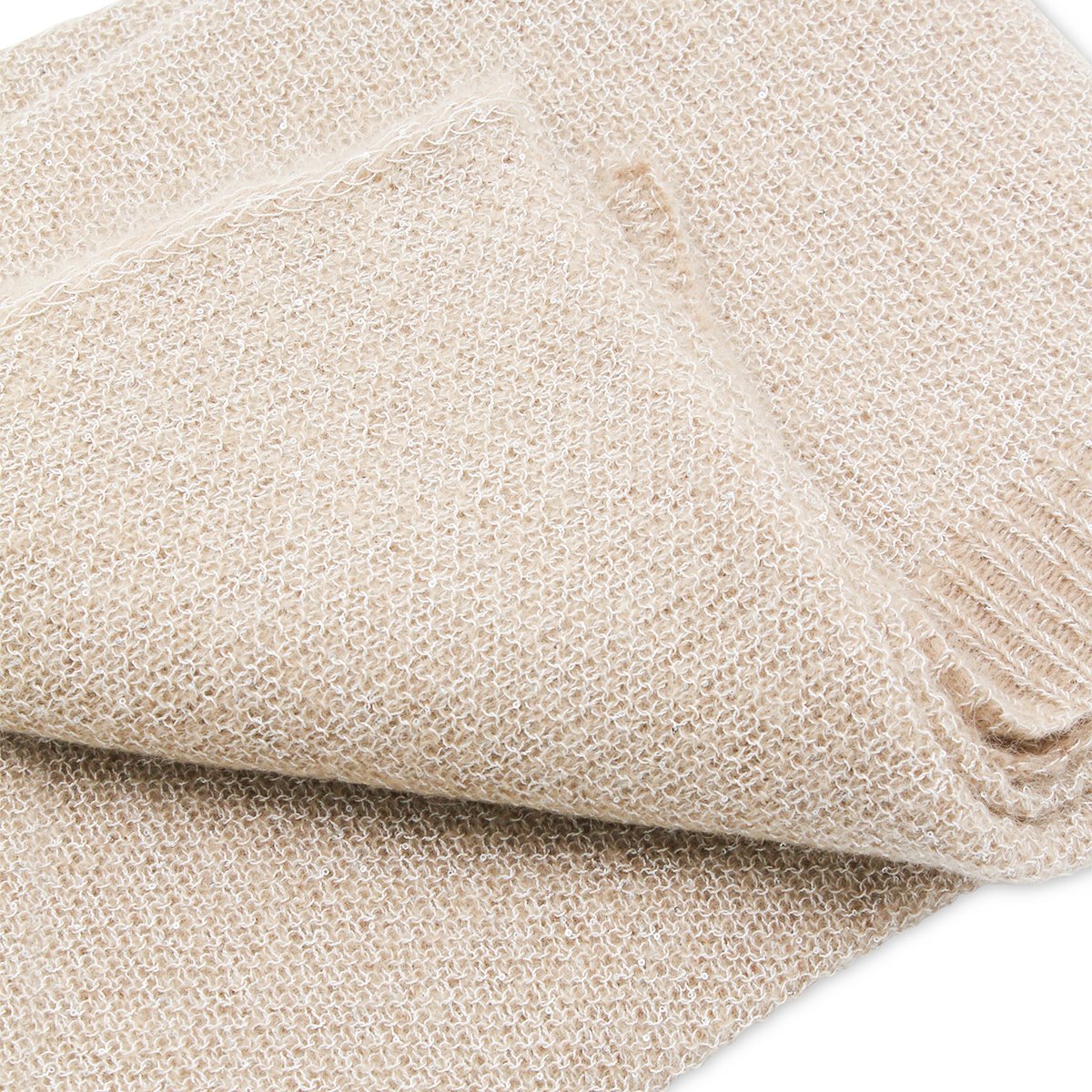 Fabiana Filippi Beige Sparkling Scarf Neutraal