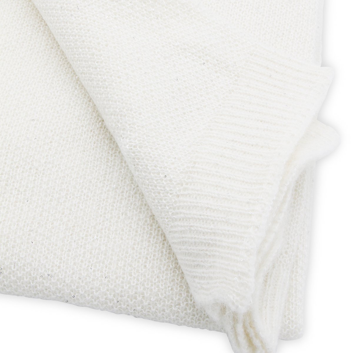 Fabiana Filippi White Sparkling Scarf Wit