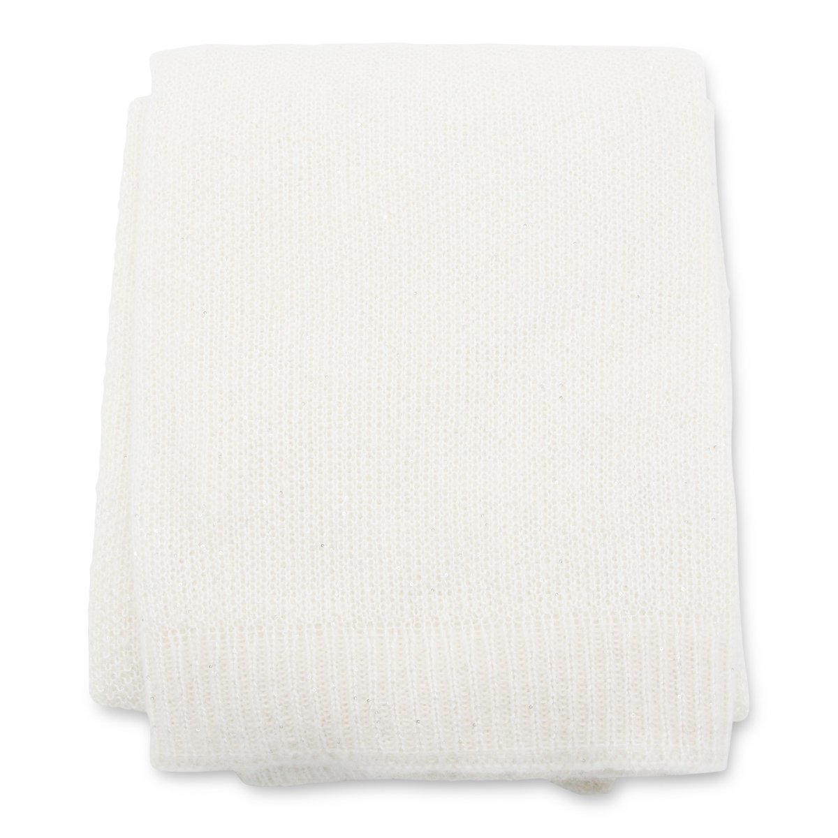 Fabiana Filippi White Sparkling Scarf Wit