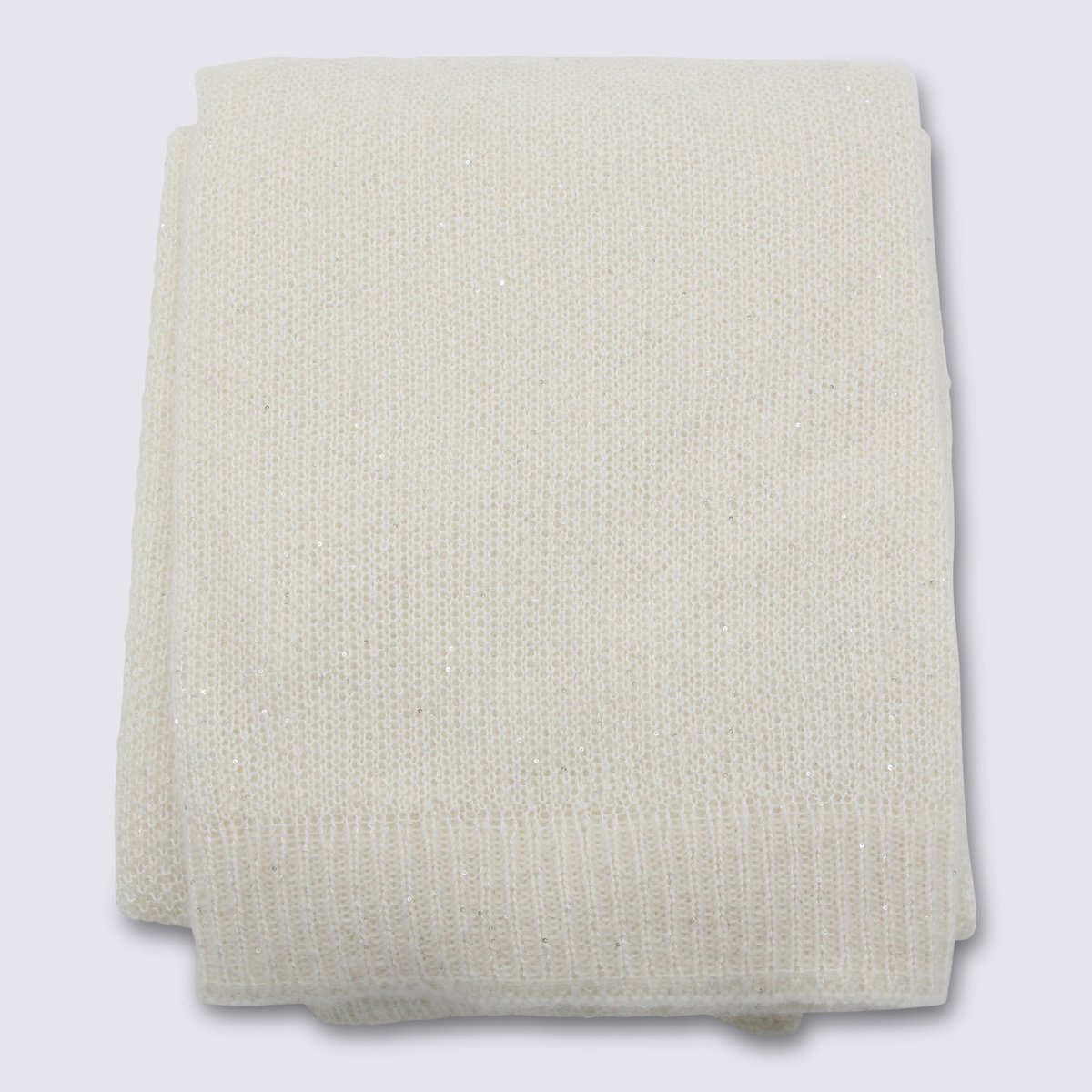 Fabiana Filippi White Sparkling Scarf Wit