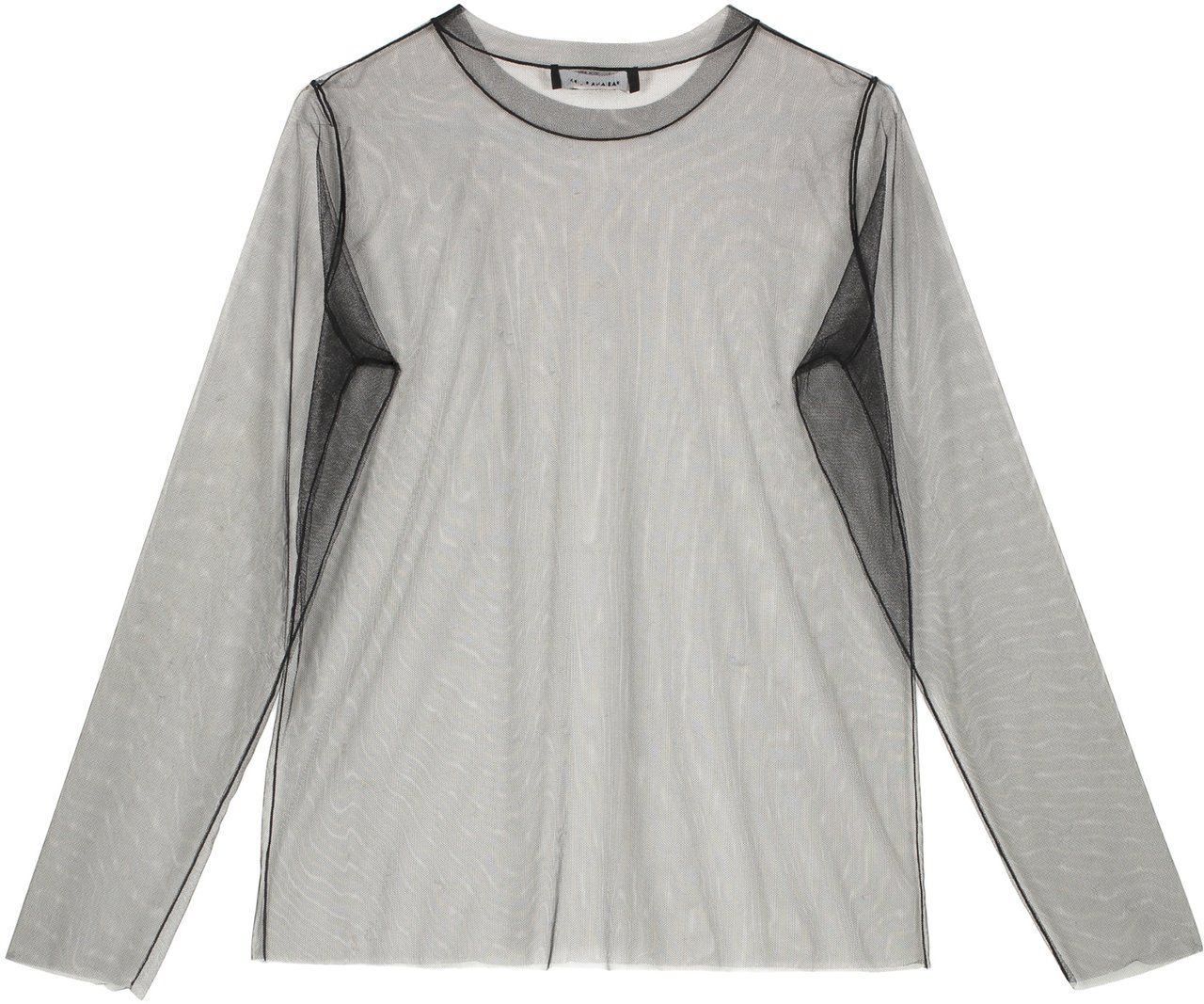 Fabiana Filippi Long sleeve mesh top Zwart