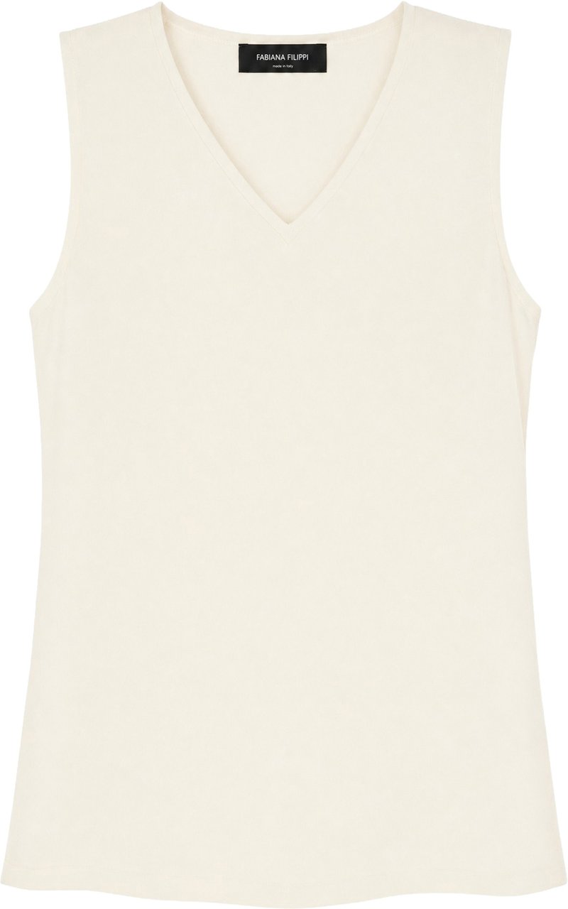 Fabiana Filippi Ivory acetate blend top Neutraal