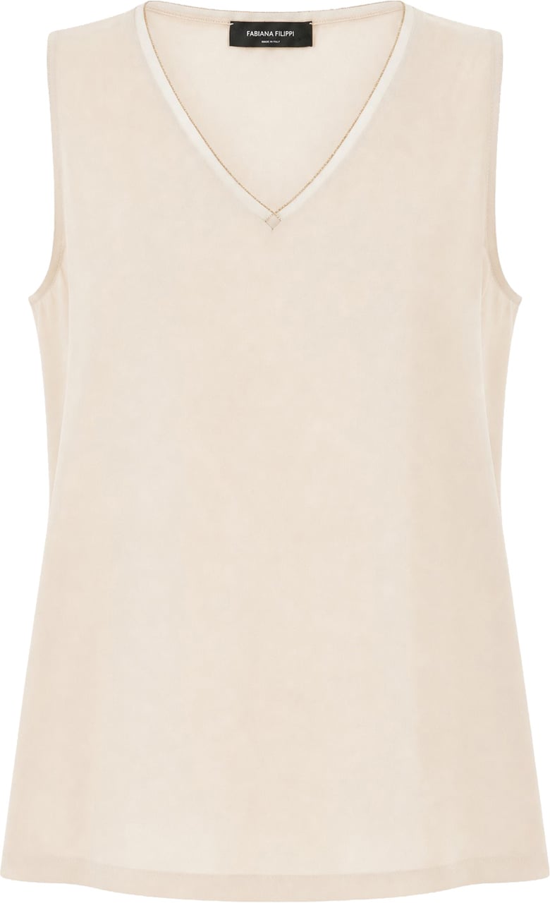 Fabiana Filippi Sand acetate blend top Neutraal