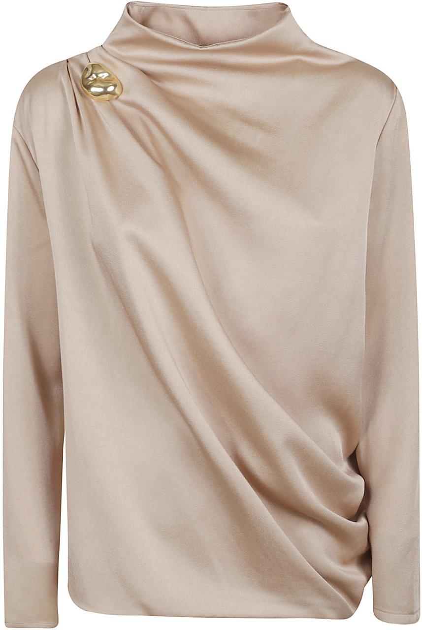 Fabiana Filippi Long Sleeve Blouse Brown Bruin