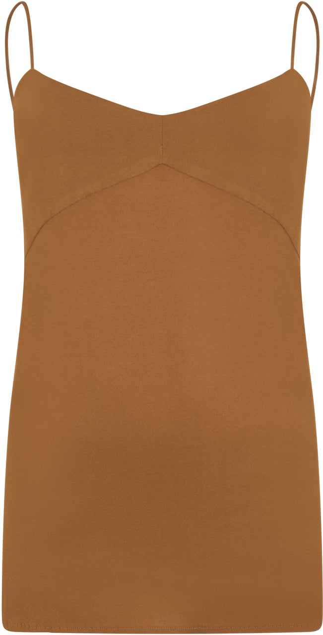 Fabiana Filippi Brown casual top with a wide neckline. Bruin