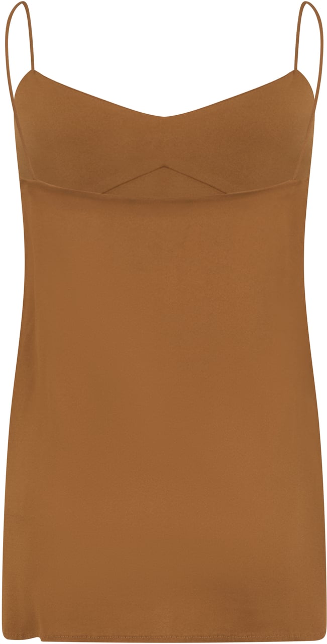 Fabiana Filippi Brown casual top with a wide neckline. Bruin