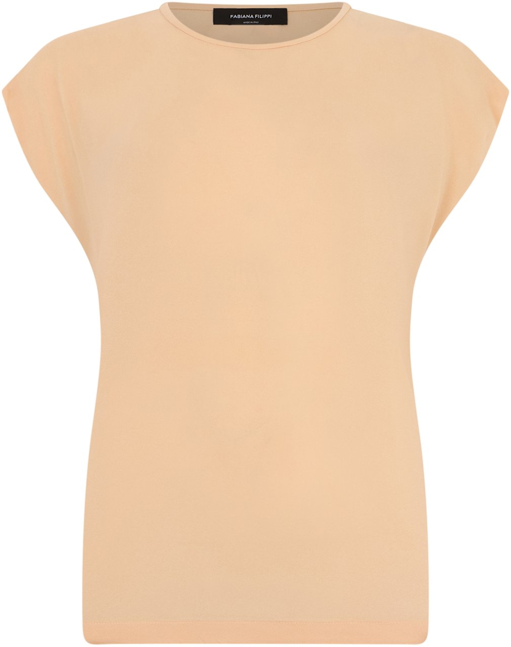 Fabiana Filippi Short sleeve T-shirt in light beige color, stylish and versatile. Beige