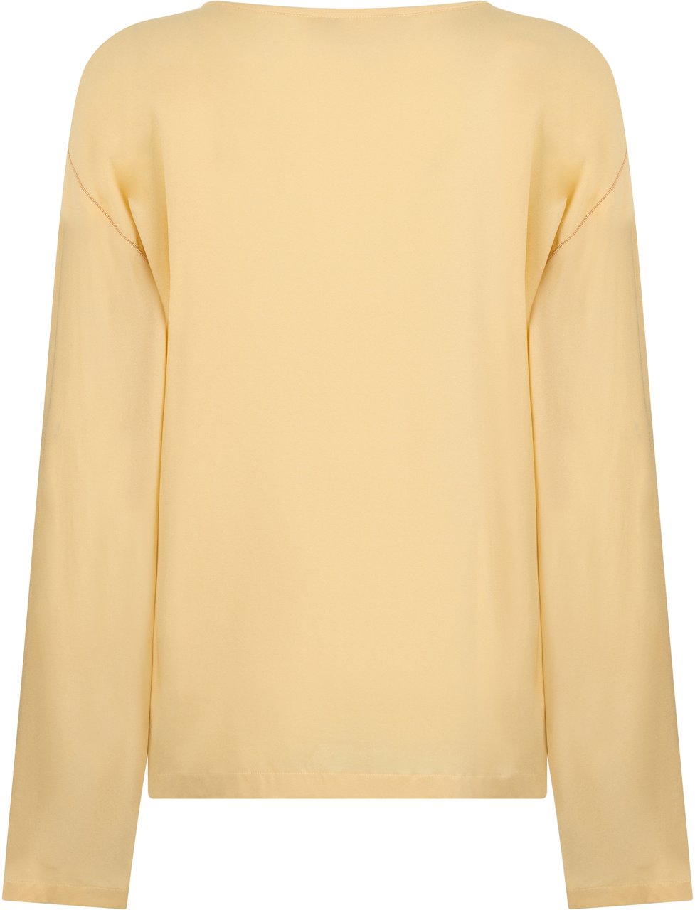 Fabiana Filippi Long sleeve beige blouse with a round neckline, minimal and versatile. Beige