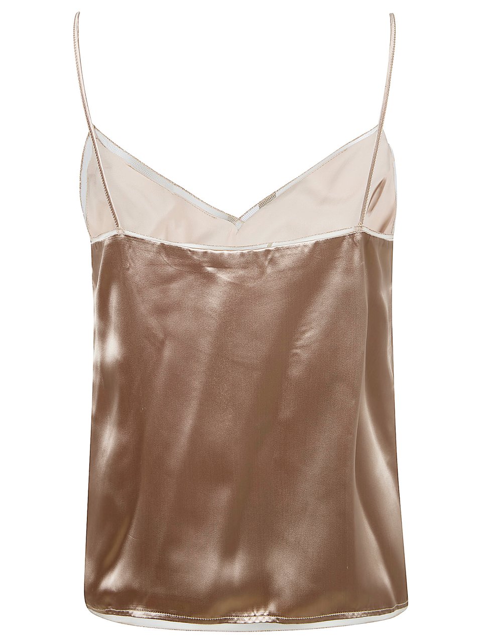 Fabiana Filippi Liquid Satin Top with Sweetheart Neckline Bruin