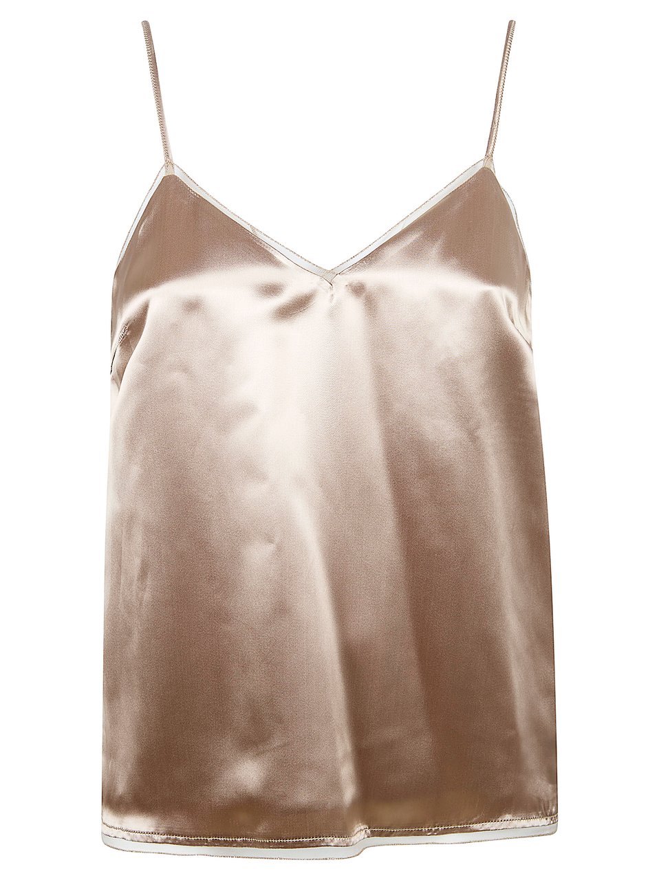 Fabiana Filippi Liquid Satin Top with Sweetheart Neckline Bruin
