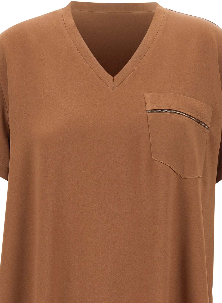 Fabiana Filippi Top Brown Beige