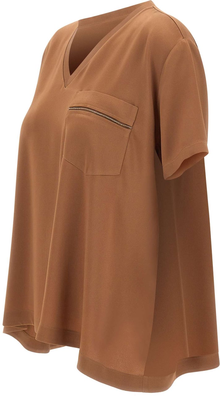 Fabiana Filippi Top Brown Beige
