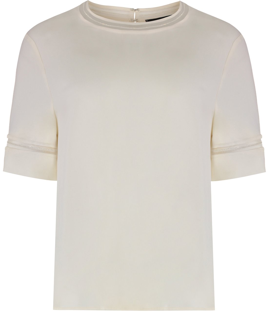 Fabiana Filippi Top in crêpe de chine Neutraal
