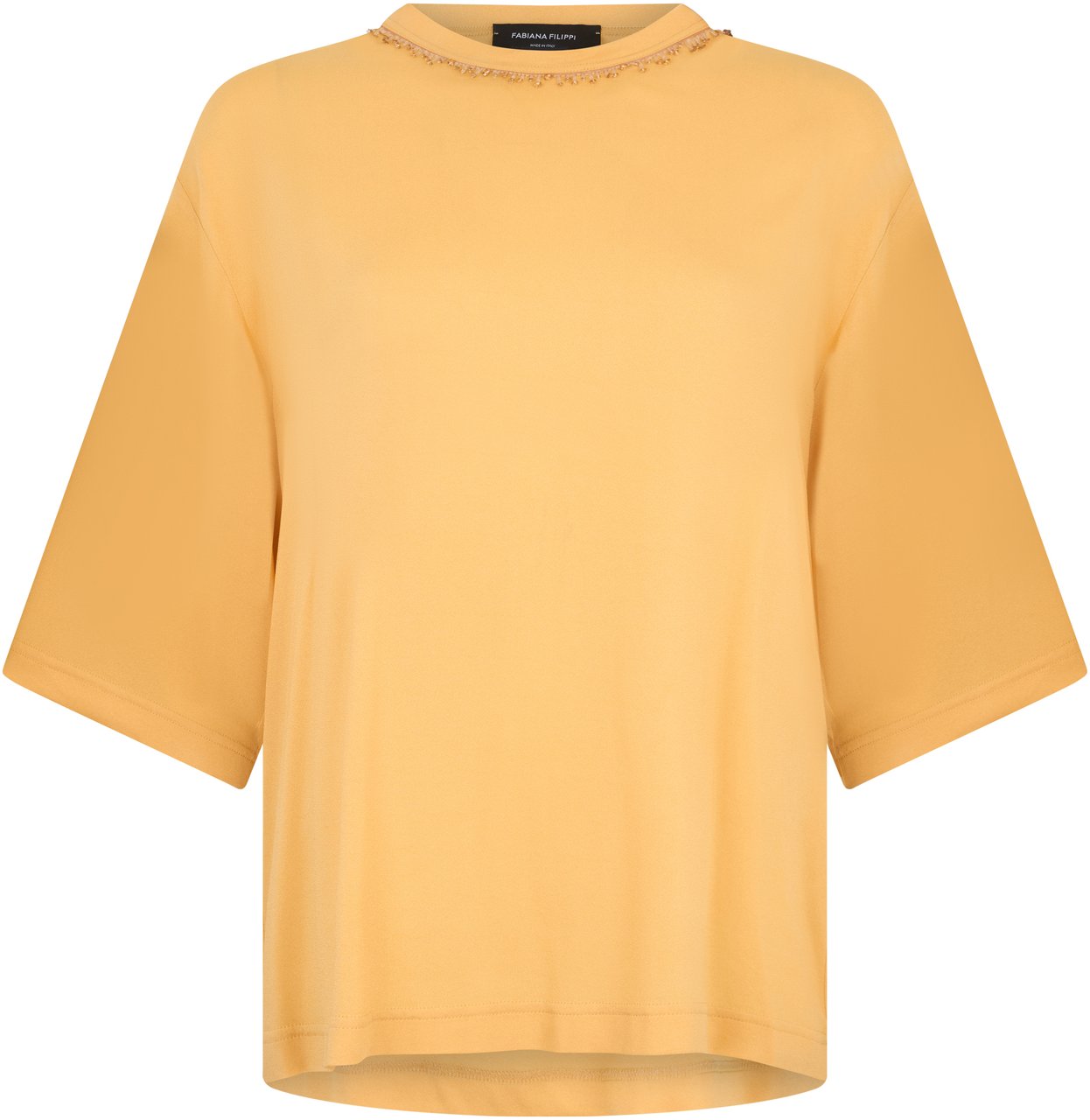 Fabiana Filippi Orange short-sleeve T-shirt, casual and versatile. Oranje