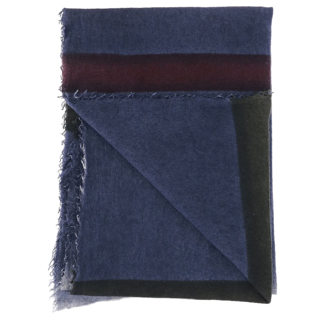 FALIERO SARTI Cashmere-Silk Scarf With Eros Pattern And Fringed Edges Zwart