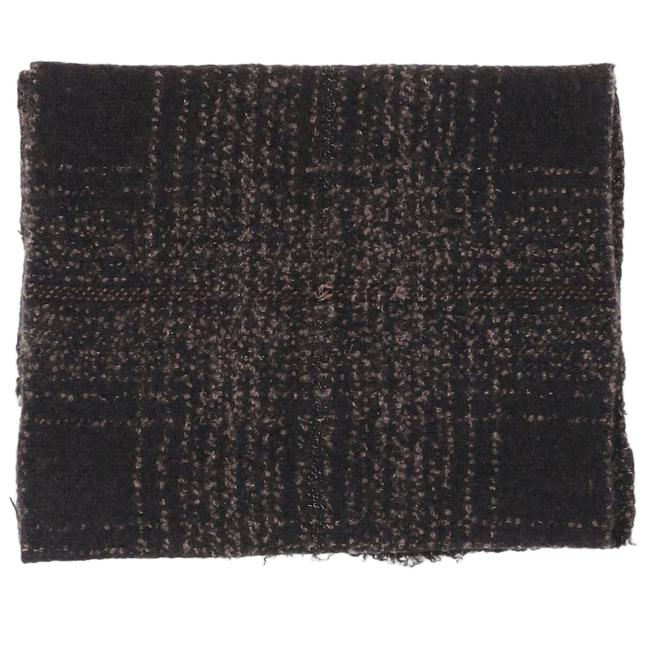 FALIERO SARTI Textured Check Pattern Cashmere Blend Scarf Zwart