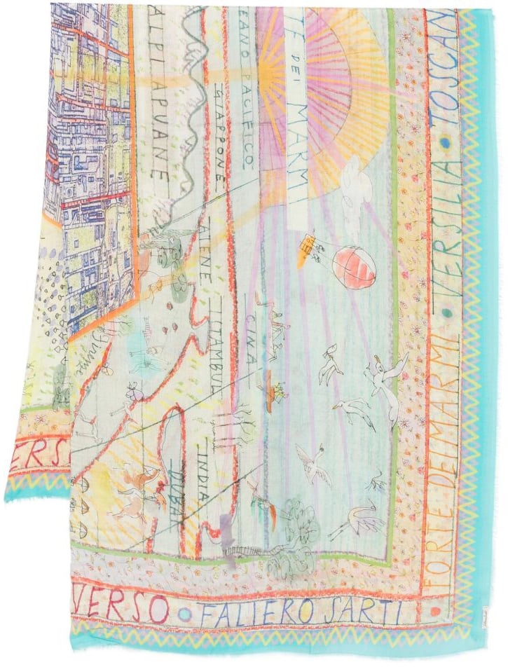 FALIERO SARTI Scarfs Clear Blue Blauw