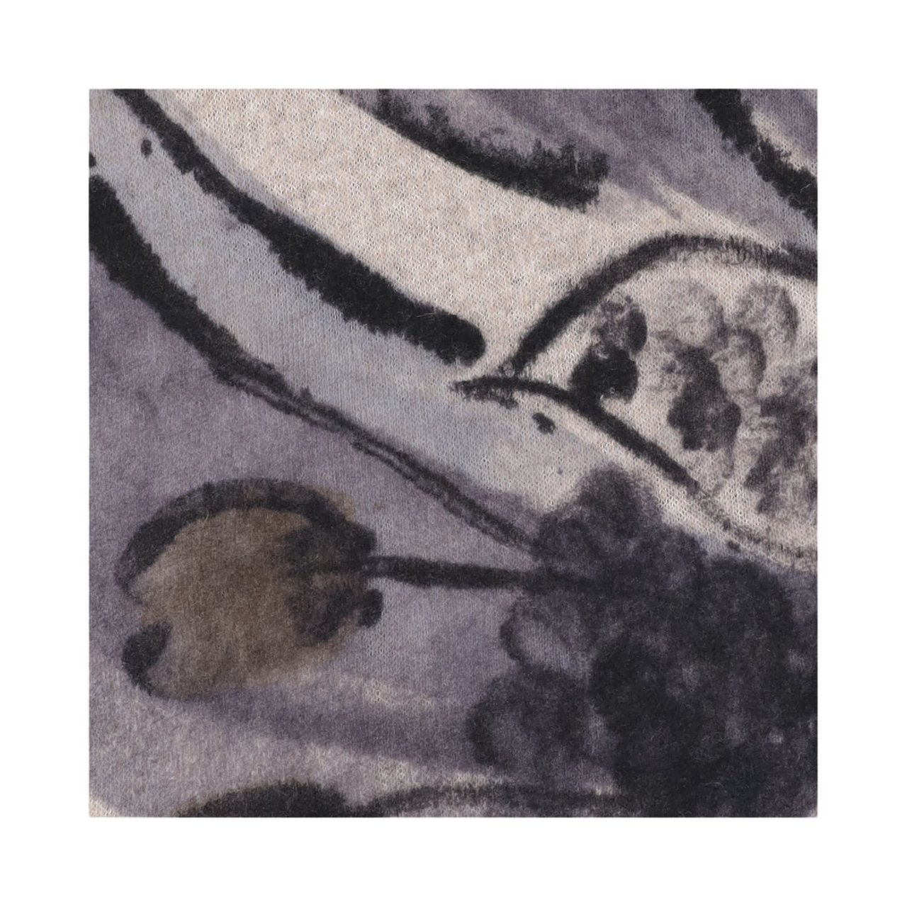 FALIERO SARTI Rectangular Cashmere Scarf With Fringed Edges And Birch Pattern Grijs