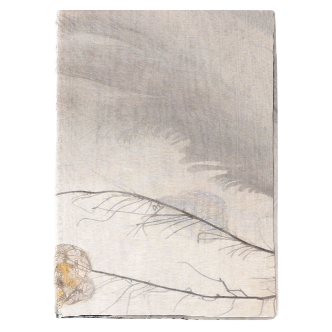 FALIERO SARTI Rectangular Modal Blend Scarf With Fringed Edges And All-Over Pattern Wit