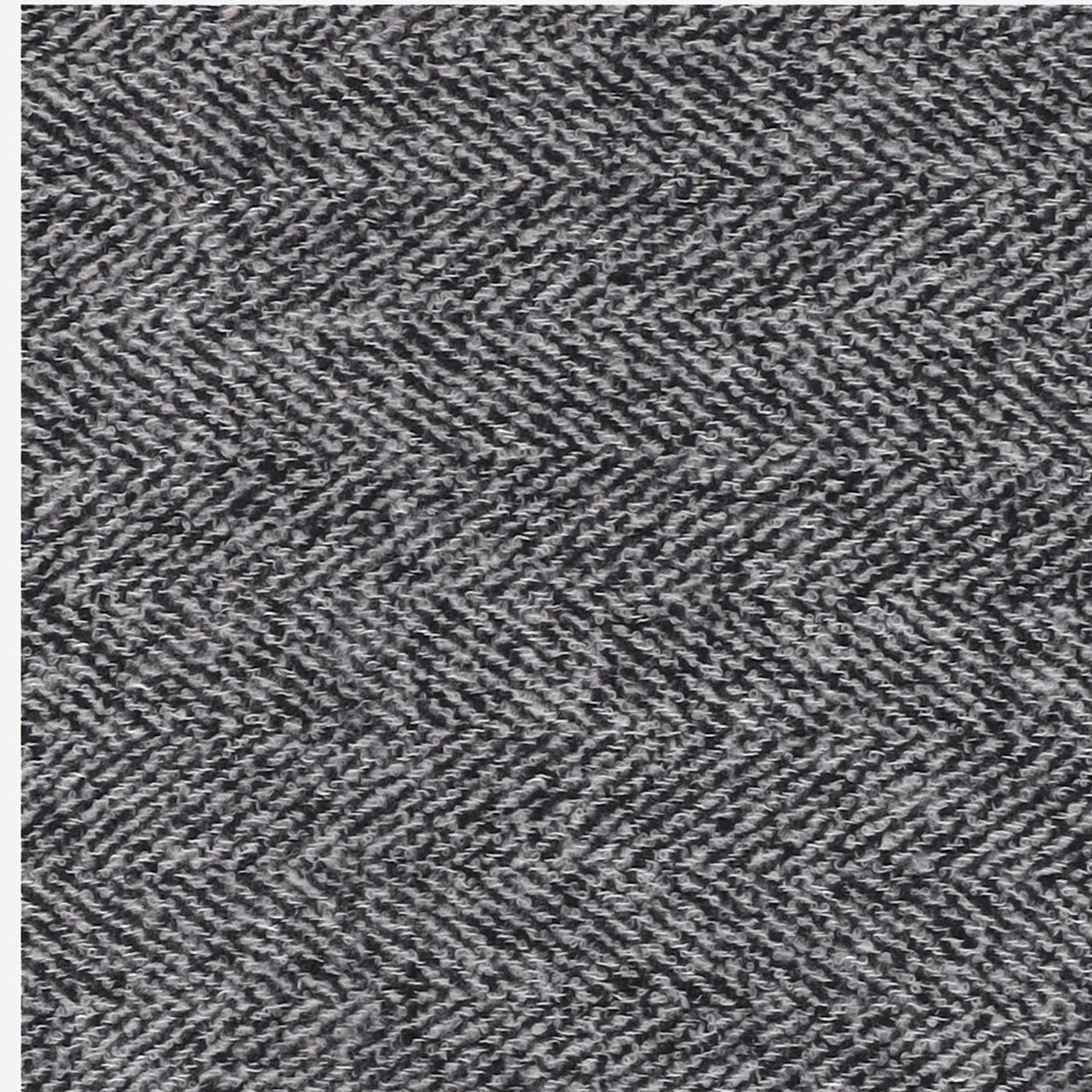 FALIERO SARTI Rectangular Wool Blend Scarf With Fringed Edges And Herringbone Pattern Grijs
