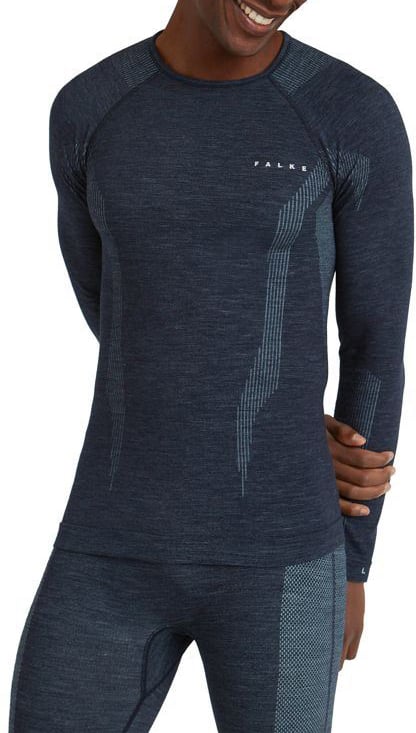 FALKE LS Wool-Tech Shirt Blauw