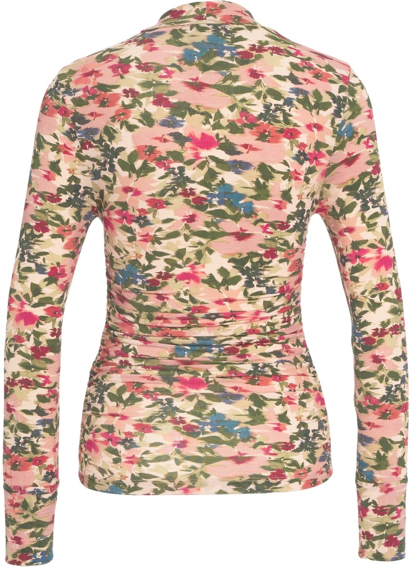 FARM Rio T-shirt with floral print Roze