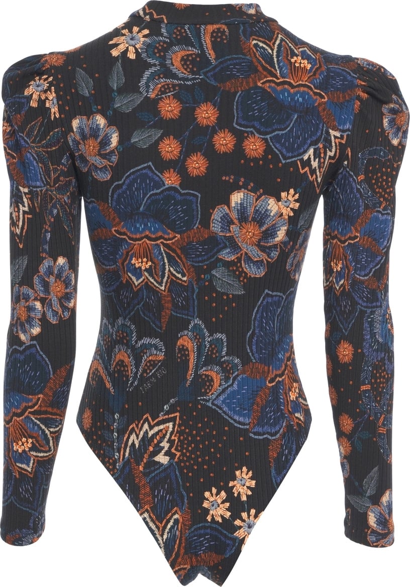 FARM Rio Body with floral print Zwart