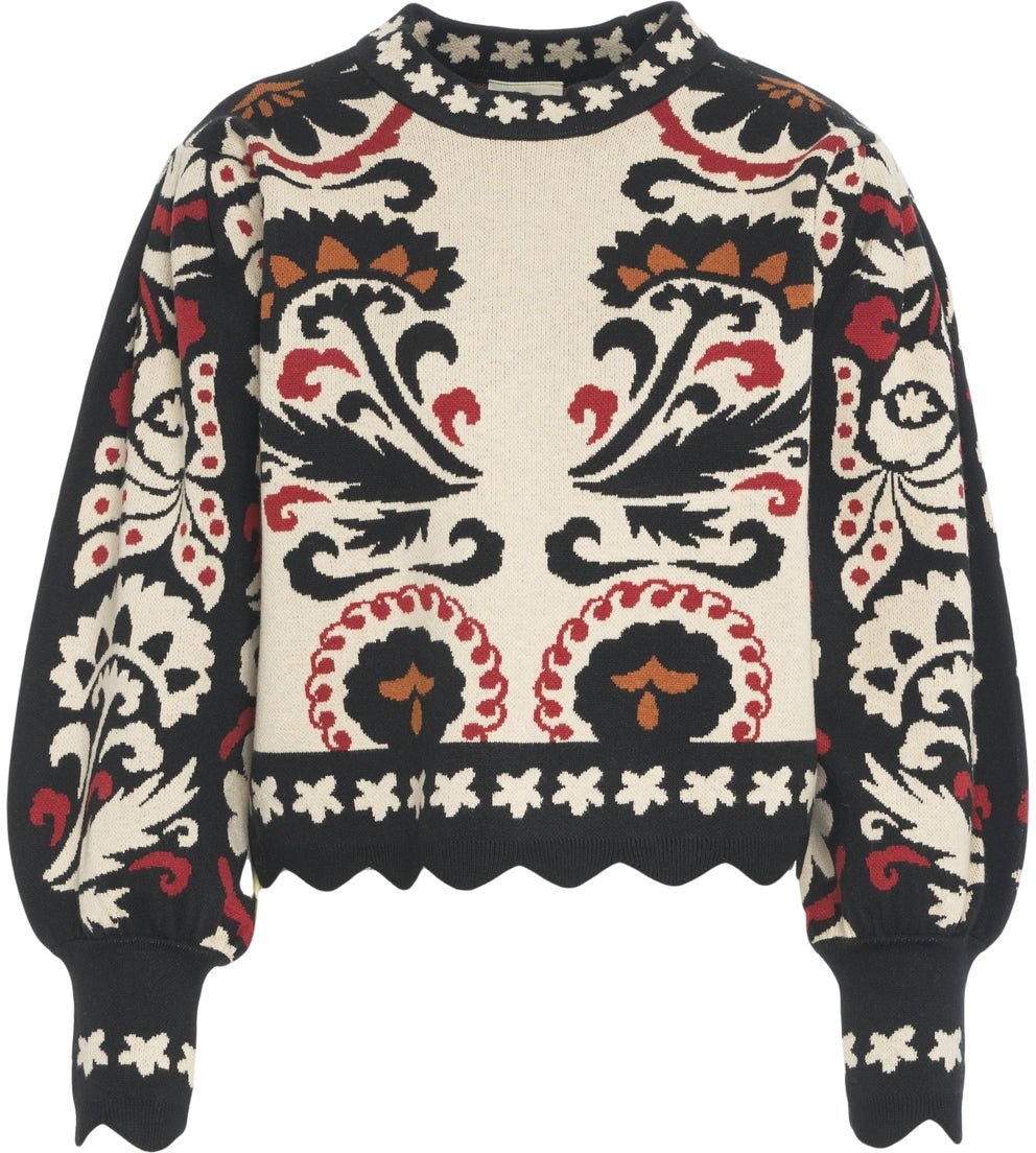 FARM Rio Sweater with pattern Zwart