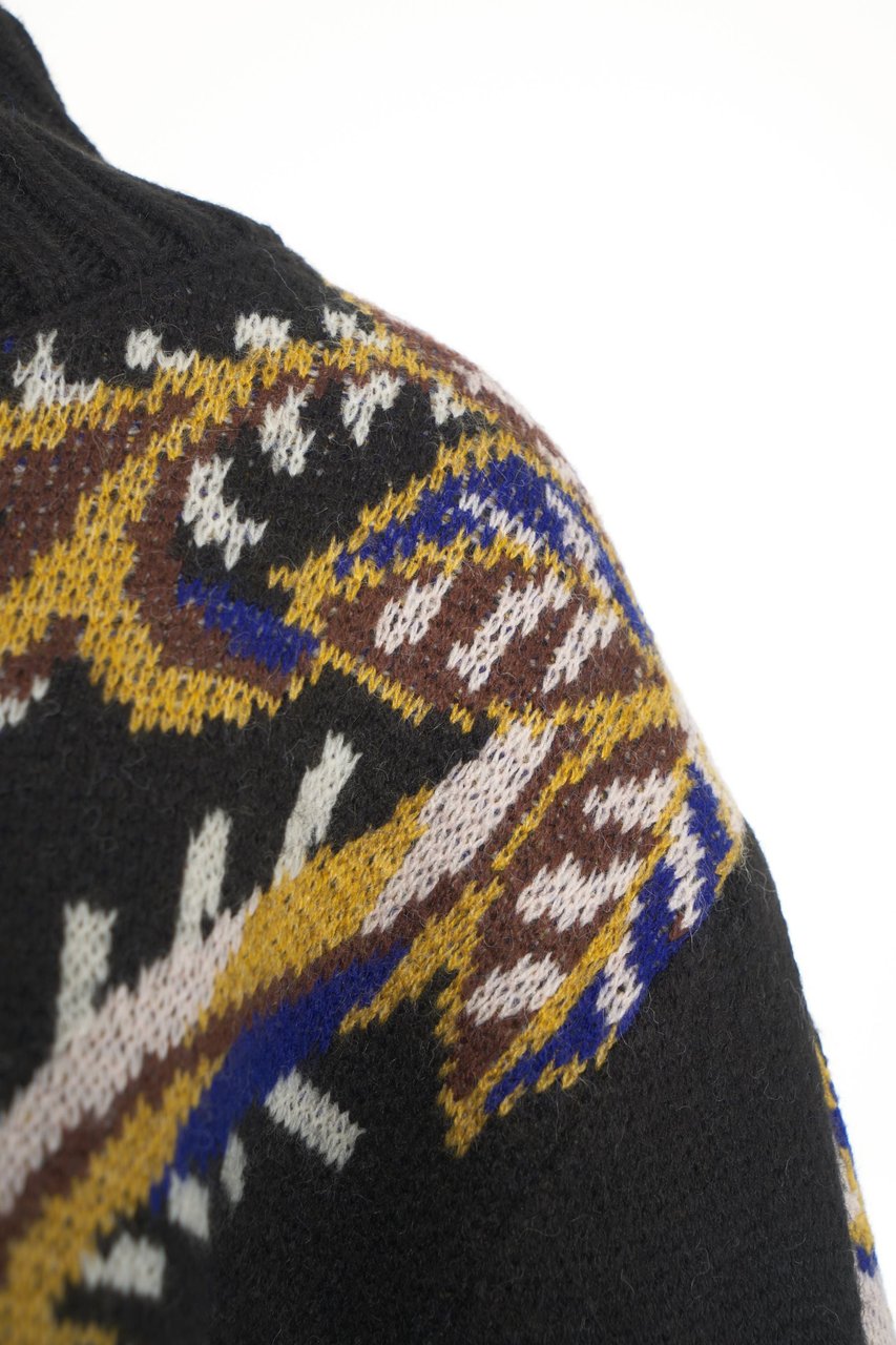 FARM Rio Sweater with floral print Zwart