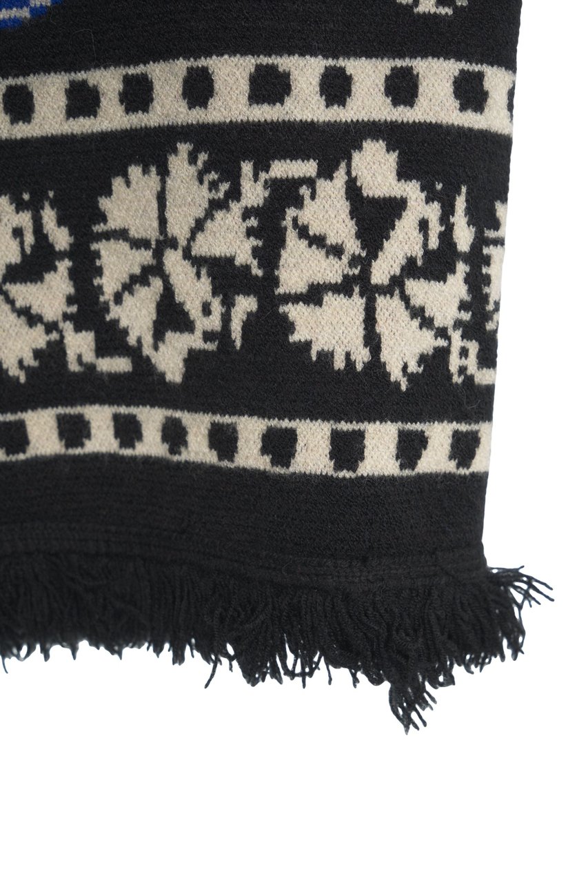FARM Rio Knit dress with floral pattern Zwart