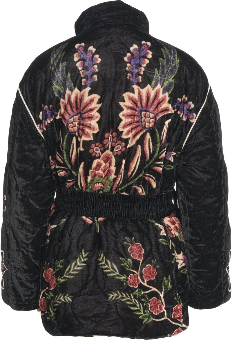 FARM Rio Velvet puffer jacket Zwart