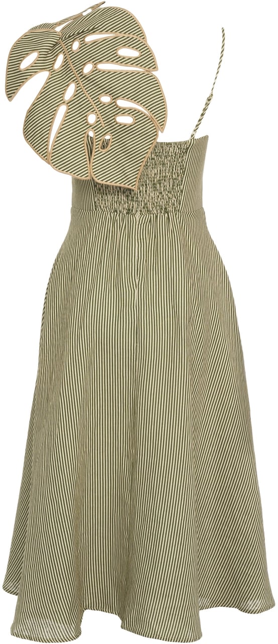 FARM Rio Dress with floral detail Groen