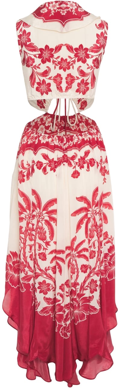 FARM Rio Dress with floral pattern Wit