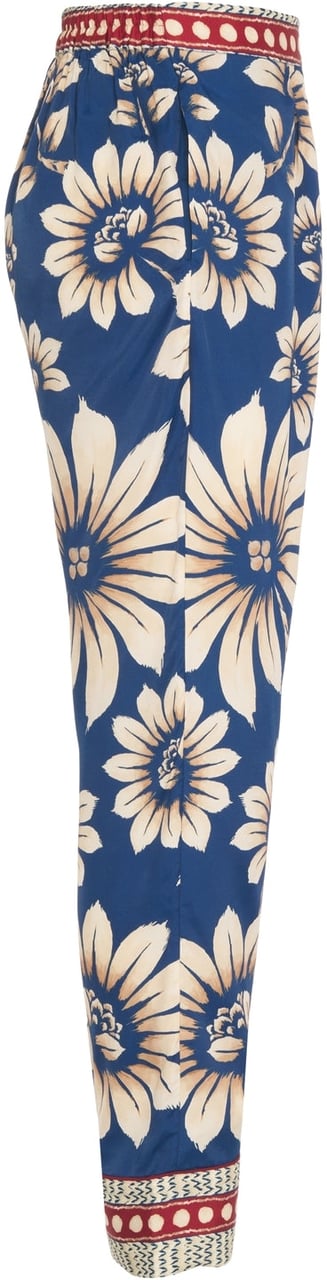 FARM Rio Pants with floral pattern Blauw