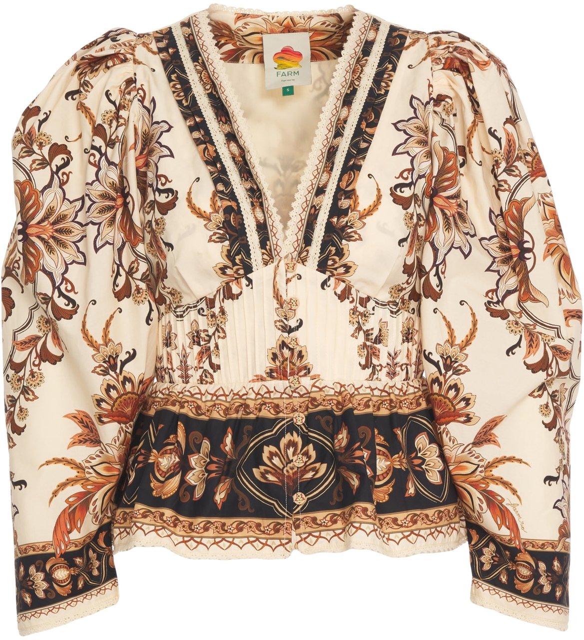 FARM Rio Blouse with pattern Beige