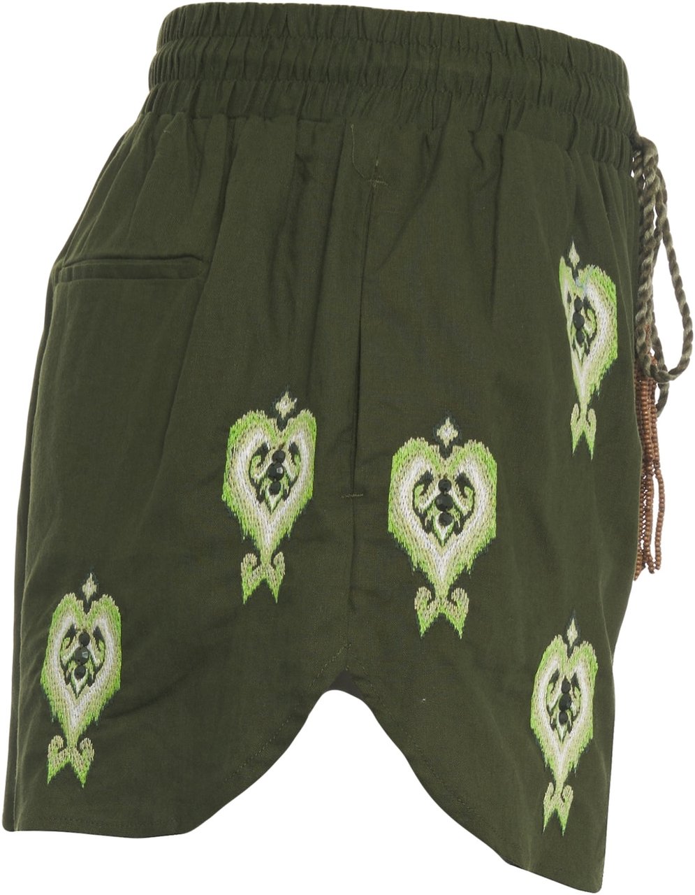 FARM Rio Shorts with embroideries Groen