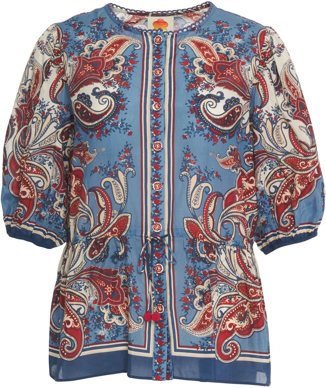 FARM Rio Blouse with pattern Blauw