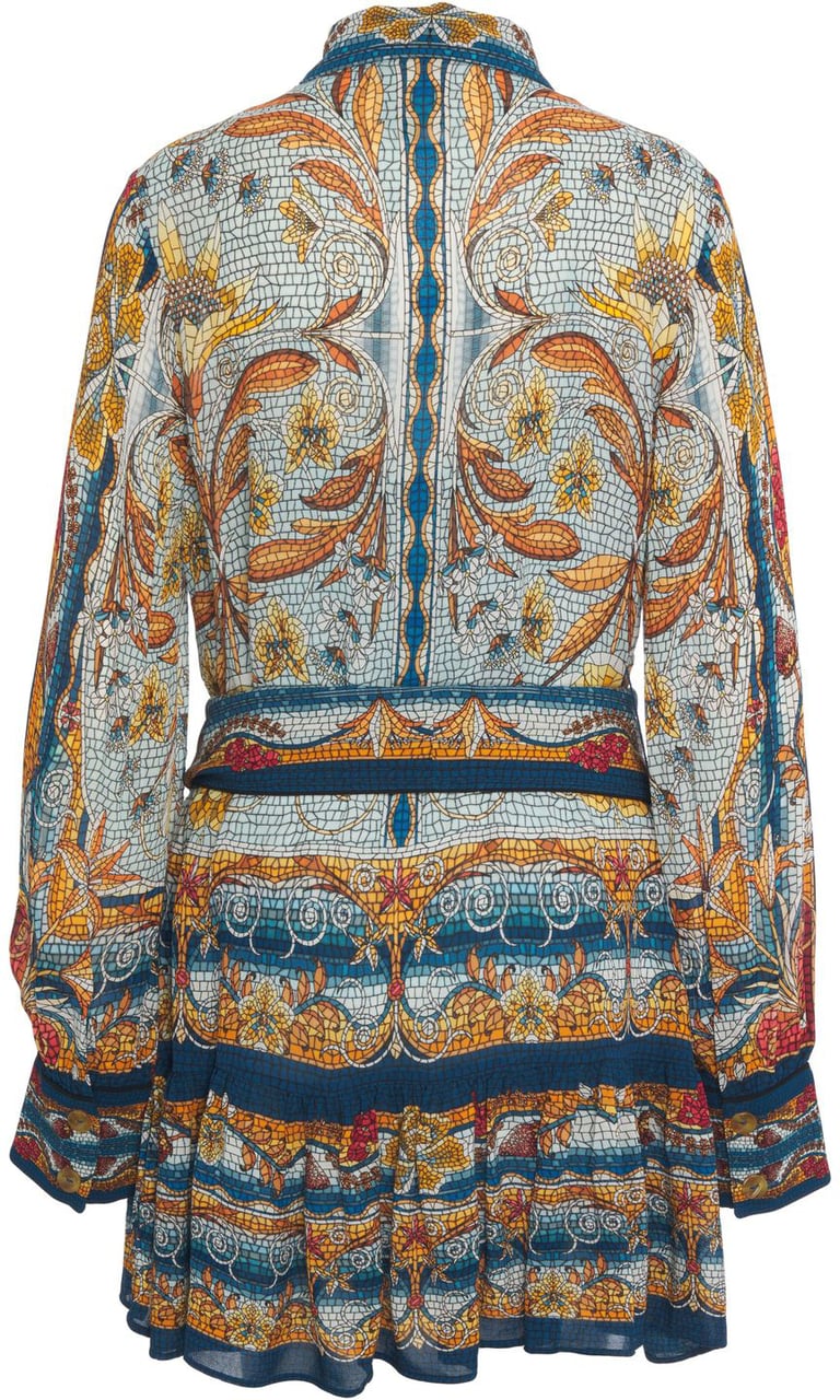 FARM Rio Dress with pattern Blauw